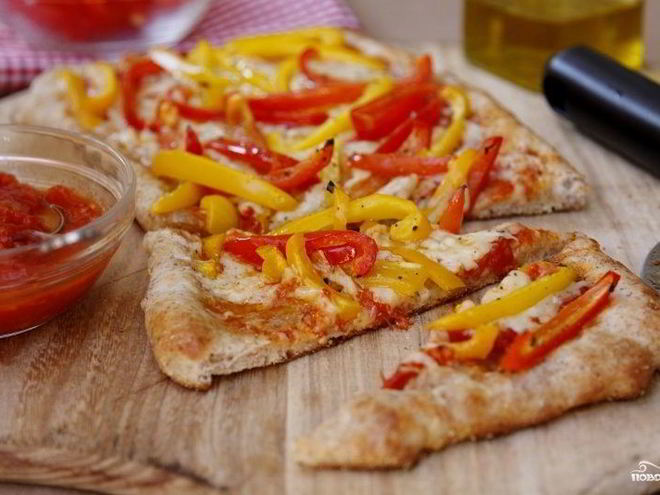 Рецепт пиццы со сладким перцем