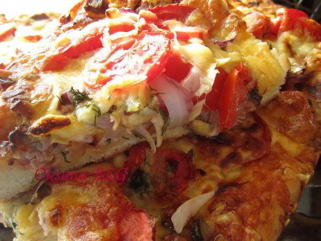 Рецепт пиццы сочной