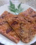 Пицца спартанская из слоеного теста