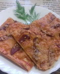 Пицца спартанская из слоеного теста