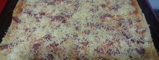 пицца спартанская из слоеного теста. Шаг 6