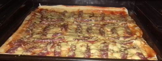 пицца спартанская из слоеного теста. Шаг 8