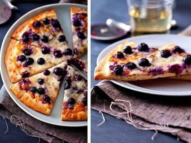 Рецепт сладкой черничной пиццы