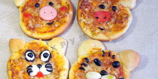 Забавная детская мини пицца для детей