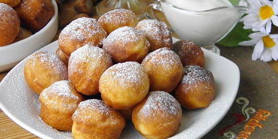 Пышки на кефире, жаренные на сковороде
