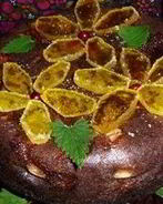 Шарлотка с какао и яблоками