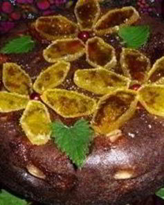 Шарлотка с какао и яблоками