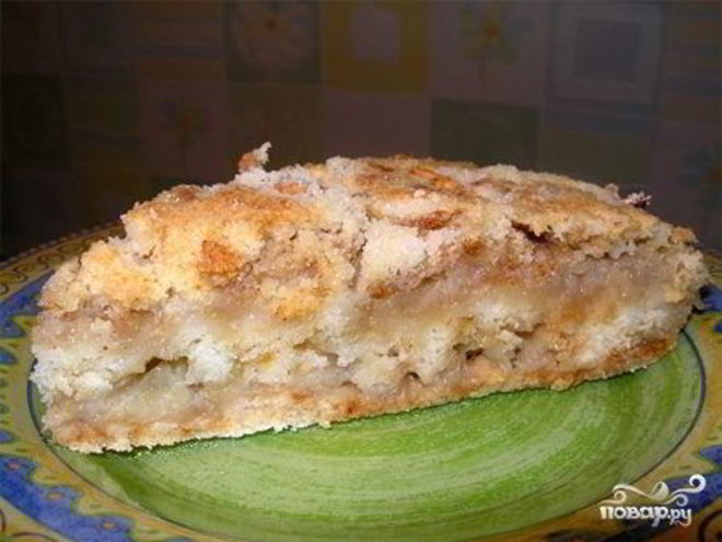 Рецепт шарлотки с тертыми яблоками