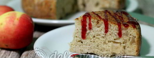 шарлотка с яблоками в мультиварке. Шаг 14