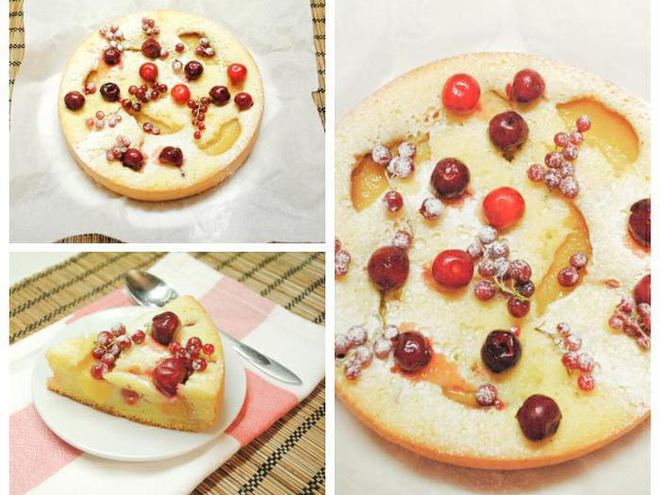 Рецепт шарлотки с ягодами