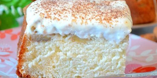 Шарлотка со сметанным кремом