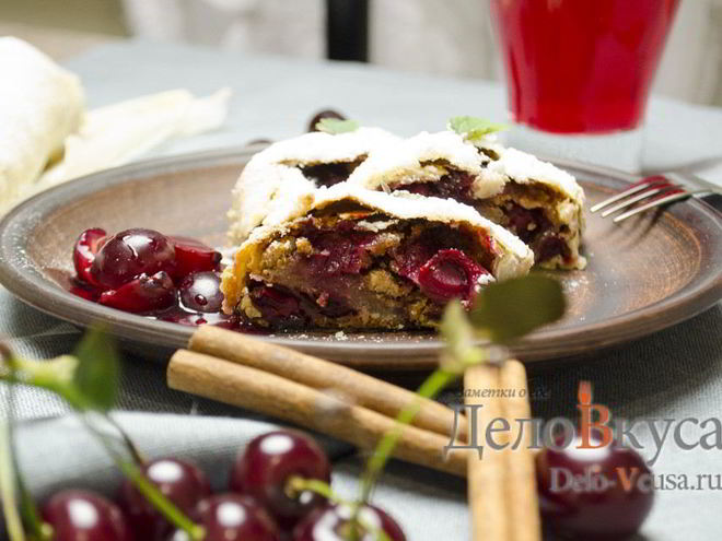 Рецепт штруделя с вишней