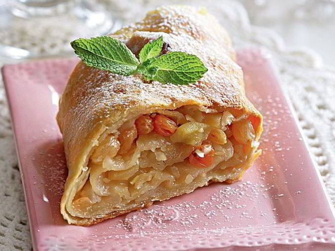 Рецепт штруделя с яблоками
