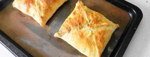 слоеные конвертики с курицей и грибами. Шаг 15