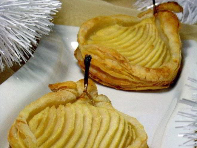 Рецепт слоек с грушами и орехами