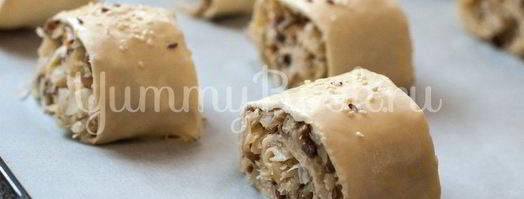 слойки с квашеной капустой и грибами. Шаг 9