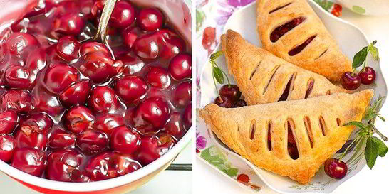 Слойки с вишней