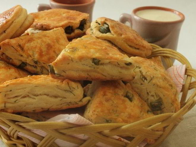 Рецепт слоек с зеленью