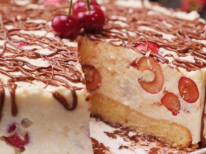 Рецепт сырника с черешней