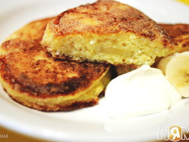 Рецепт сырников с бананом