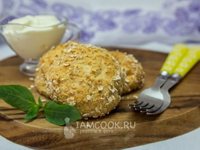 Рецепт сырников с овсяными хлопьями в духовке