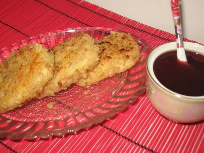 Рецепт сырников с шоколадом в овсяной панировке