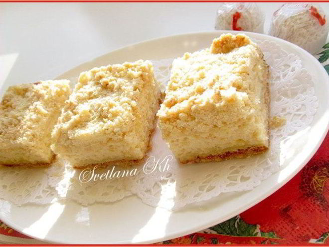 Рецепт творожника с яблоками и апельсиновой цедрой