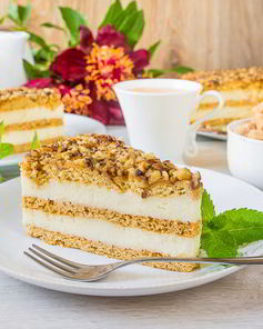 Заварной творожник на медовом тесте