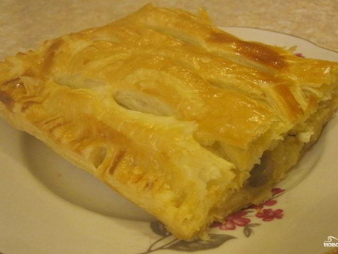 Рецепт слоеного бездрожжевого теста с капустой