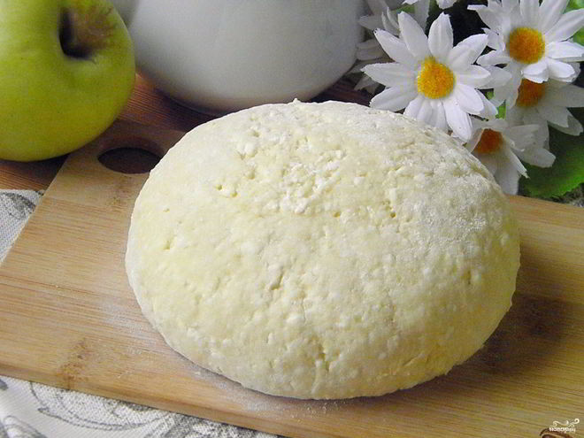 Рецепт творожного теста для пирога с яблоками