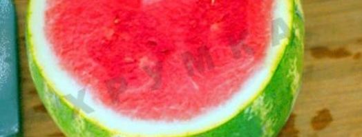 арбузный торт с фруктами. Шаг 2