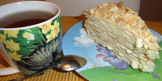 Домашний Наполеон с заварным кремом