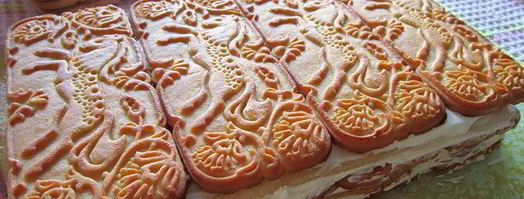 фруктово-сливочный торт из печенья. Шаг 7