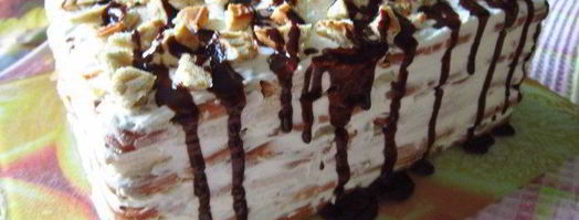 фруктово-сливочный торт из печенья. Шаг 8