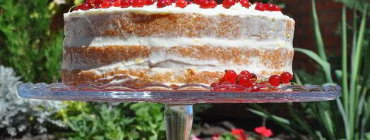 голый торт с красной смородиной. Шаг 9