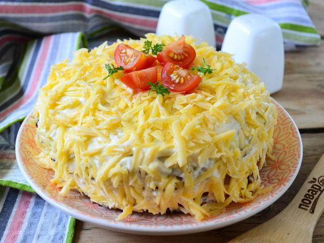 Рецепт кабачкового торта с помидорами и сыром