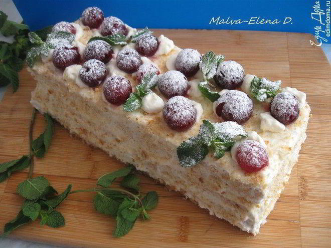 Рецепт летнего торта нежное вишневое облачко