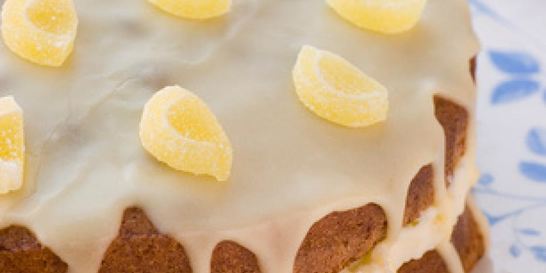 Лимонный торт с глазурью