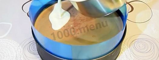 муссовый торт три шоколада на сливках. Шаг 21