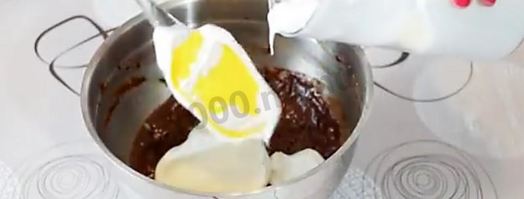 муссовый торт три шоколада на сливках. Шаг 7