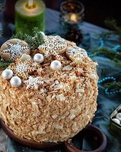 Наполеон с заварным карамельным кремом