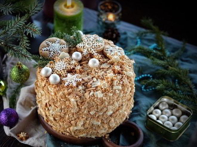 Рецепт наполеона с заварным карамельным кремом