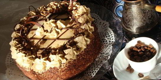 Торт Кофе, сливки, шоколад