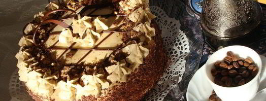 торт кофе, сливки, шоколад. Шаг 16