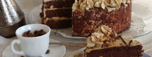 торт кофе, сливки, шоколад. Шаг 18