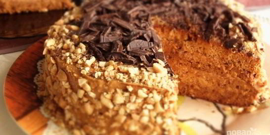 Торт Мужской идеал со сгущенкой