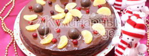 торт шоколадный праздник. Шаг 11