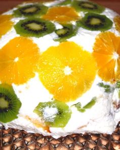 Торт желе Летний с фруктами