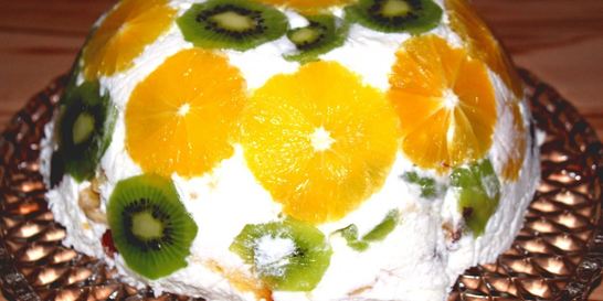 Торт желе Летний с фруктами