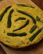 Творожный торт со спаржей и цукини